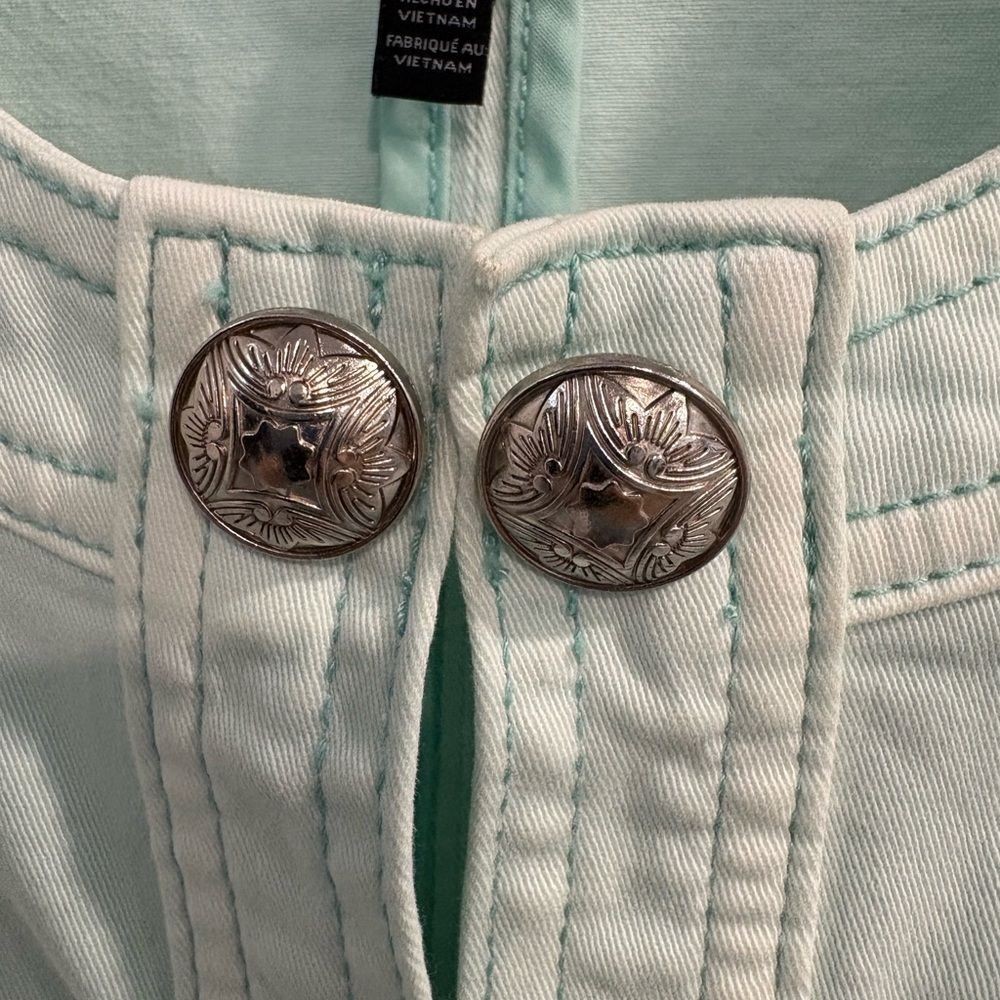 White House Black Market Light Mint Green Jacket Beautifully Military Style - Picture 10 of 16